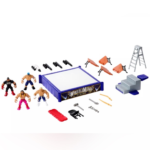 WWE Knuckle Crunchers Mini Mayhem Ring Bundle Rhodes, Rollins, Cena, Reigns NEW - Picture 2 of 5
